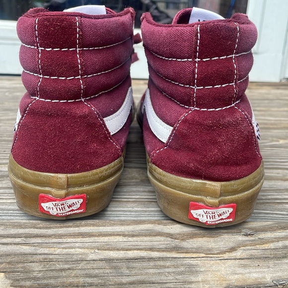 VANS SKATE SK8 HI PORT/GUM SOLE (RETAIL $85) - Picture 12 of 13